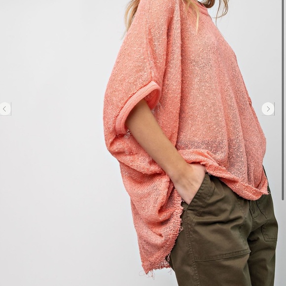 Easel Coral Knit Sweater Plys Size - Picture 4 of 6